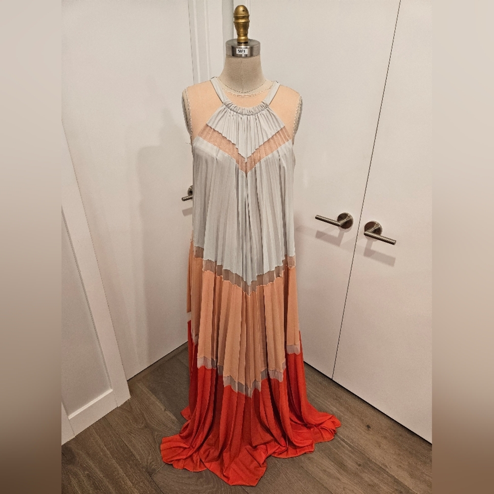 BCBGMaxAzria Cream Maxi Sundress Halter Resort Wear